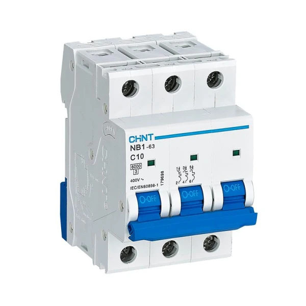 Disjoncteur Chint NB1-63 3P C10, 6 kA