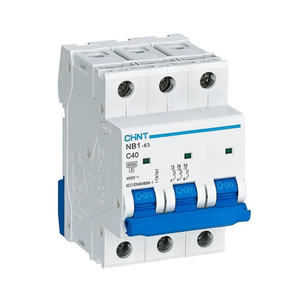 Disjoncteur Chint NB1-63 3P C40, 6 kA