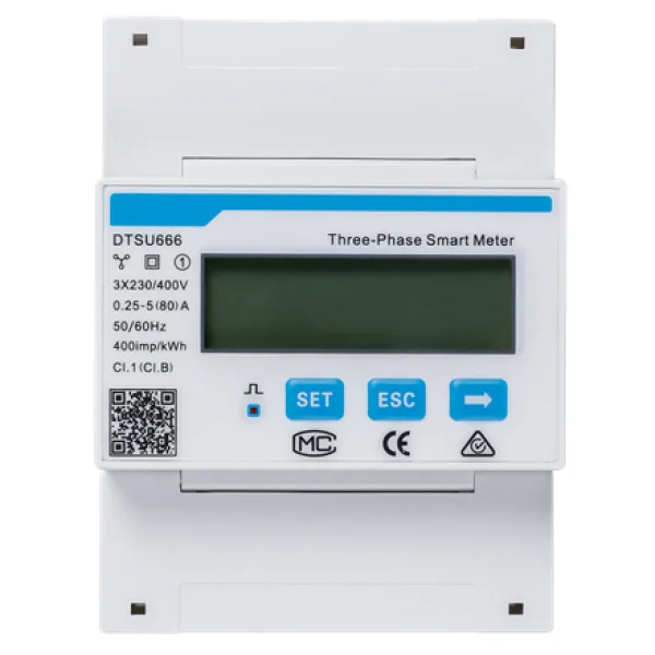 SUNGROW | SEM DTSU666-20 250A Driefasige Slimme Meter indirecte meting (vereist stroomtransformatoren) | UT000138