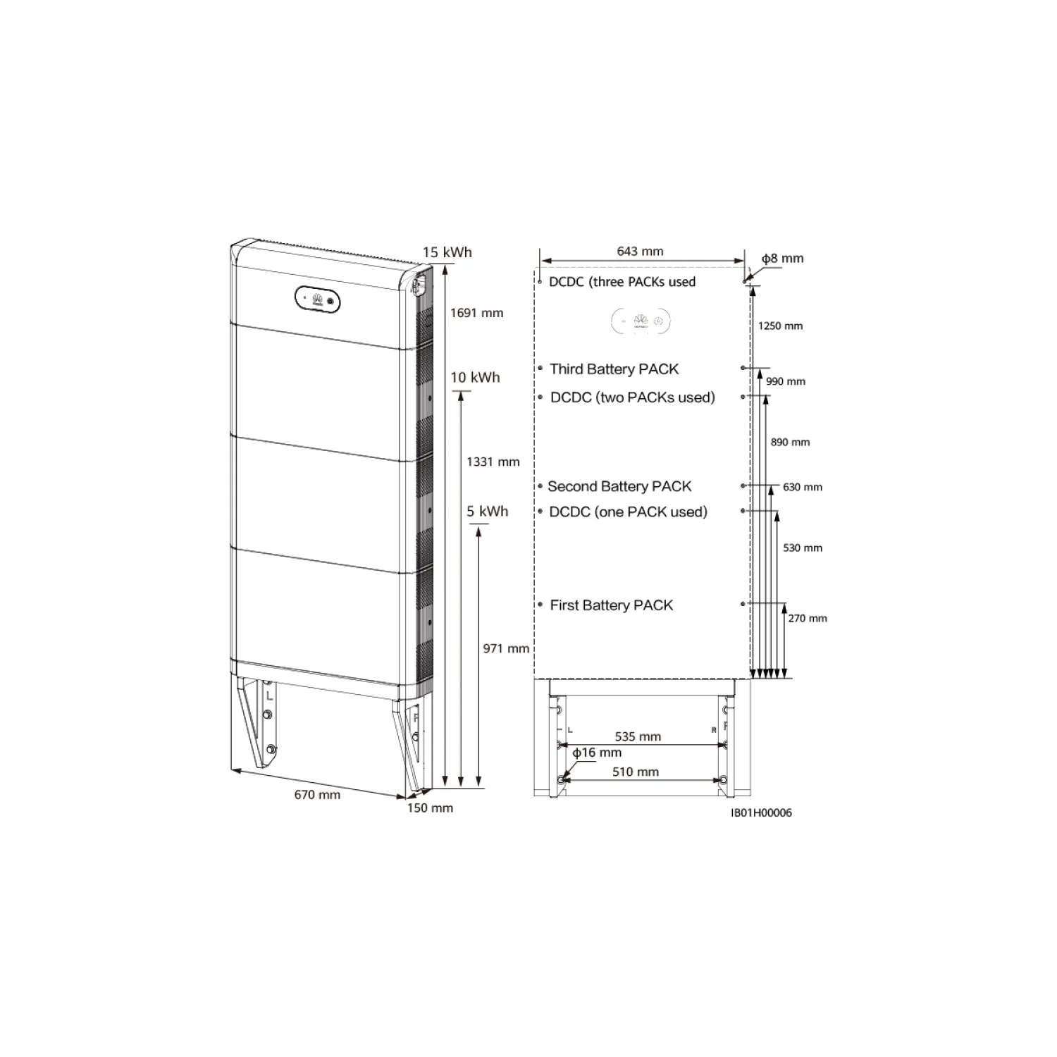 Huawei | Wall Mounting Bracket | LUNA2000-5-E0