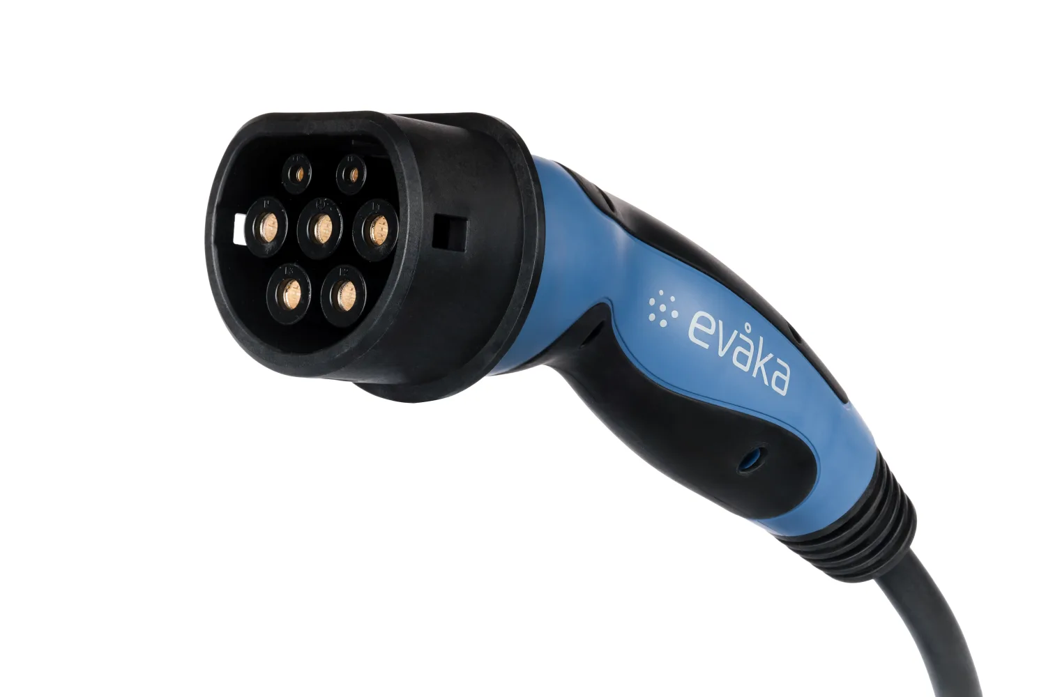 Evaka EV-ladekabel Type 2 til Type 2, 22 kW, 32 A, 5x6 mm², 1x0.5 mm², 5 m | EVA503325 | Sort