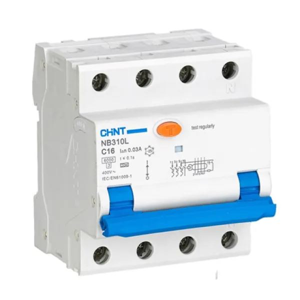 Chint | Circuit breaker RCBO, NB310L/3N, 3P+N, C32, 30mA, A, 6kA | NB310L3PN30MAA32C