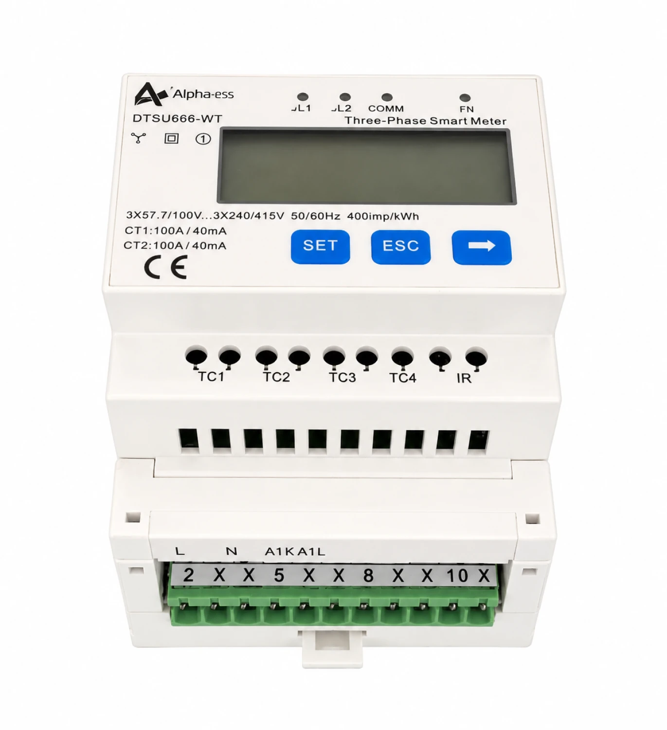 Compteur intelligent triphasé AlphaESS DTSU666 avec 3 TC 100 A
